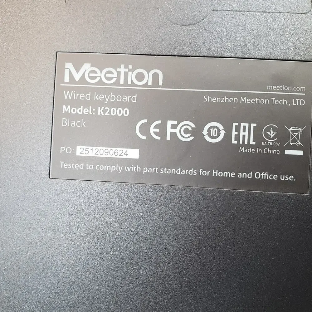 Meetion K2000 Ergonomic Wired Keyboard with Wrist Rest (Black)